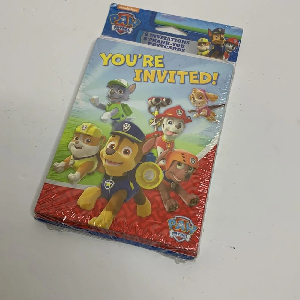 Nickelodeon | PAW PATROL Invitations Thank You Cards | Party Event Dog Happy NWT